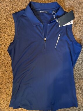 Cutter & Buck Navy Blue Performance Polo with Subtle Logo